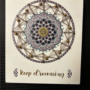 Mandala Wall Art with Inspirational Quote